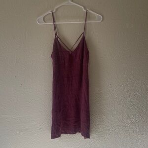 Mauve Slip Dress with Strappy V-Neck